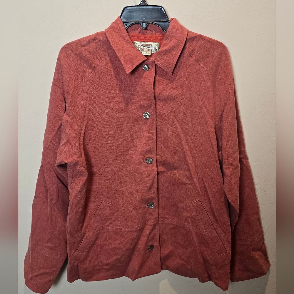 Tommy Bahama Women's Rust Honey Comb Button-Down Shirt NWT